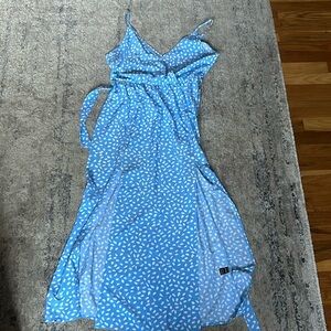 Light blue dress with slits